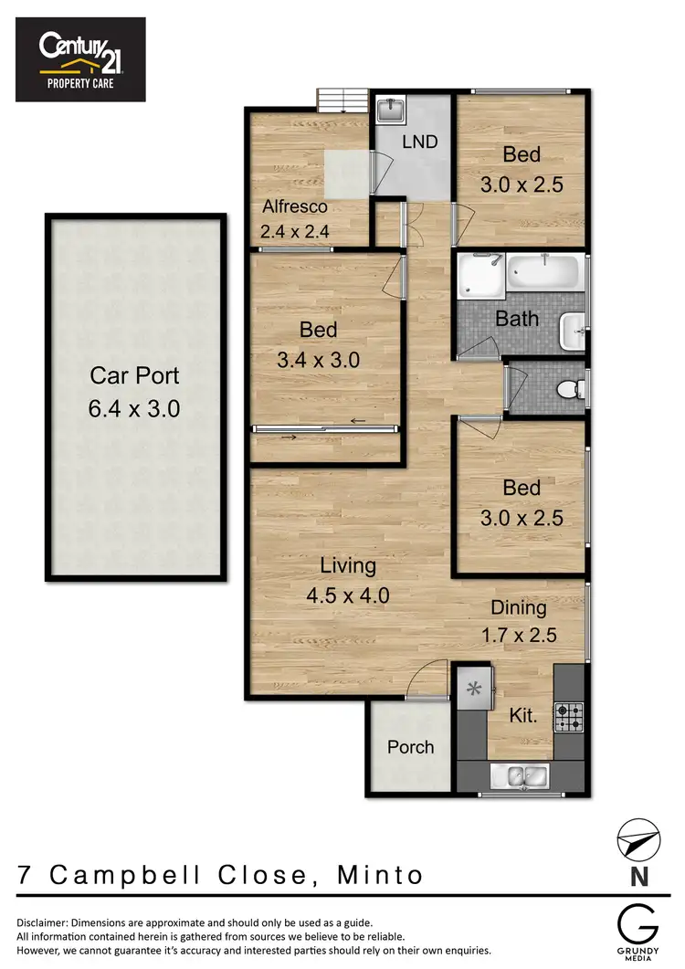 Floorplan of Homely house listing, 7 Campbell Close, Minto NSW 2566