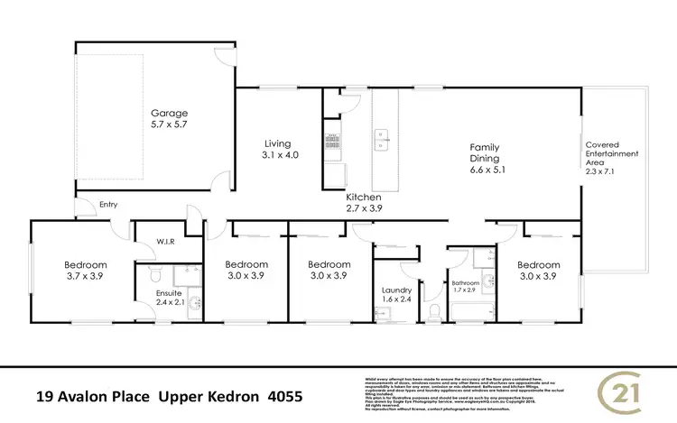 Floorplan of Homely house listing, 19 Avalon Place, Upper Kedron QLD 4055