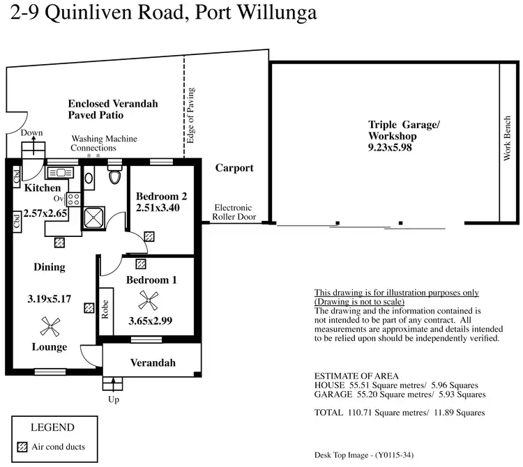 Floorplan of Homely unit listing, 2/9 Quinliven Road, Port Willunga SA 5173