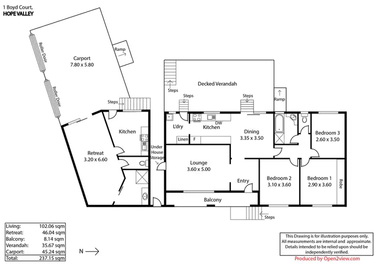 Floorplan of Homely house listing, 1 Boyd Court, Hope Valley SA 5090