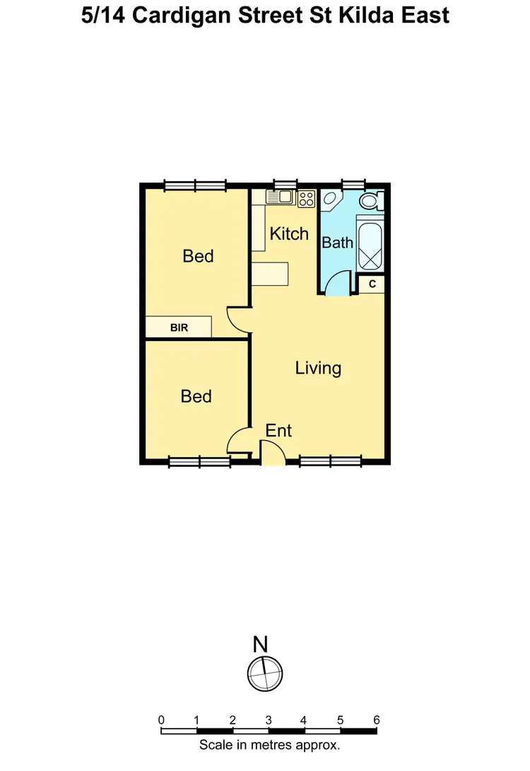 Floorplan of Homely flat listing, 5/14 Cardigan Street, St Kilda East VIC 3183