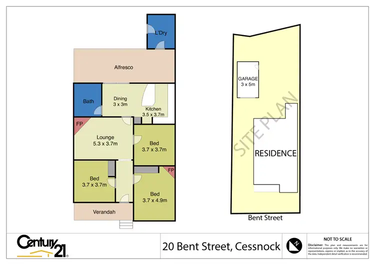 Floorplan of Homely house listing, 20 Bent Street, Cessnock NSW 2325