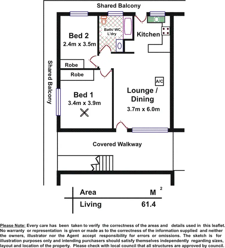 Floorplan of Homely unit listing, 10/1A Winston Avenue, Cumberland Park SA 5041