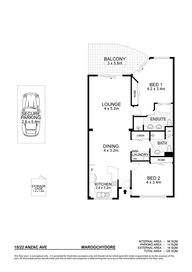Floorplan of Homely apartment listing, 15/22 Anzac Avenue, Maroochydore QLD 4558
