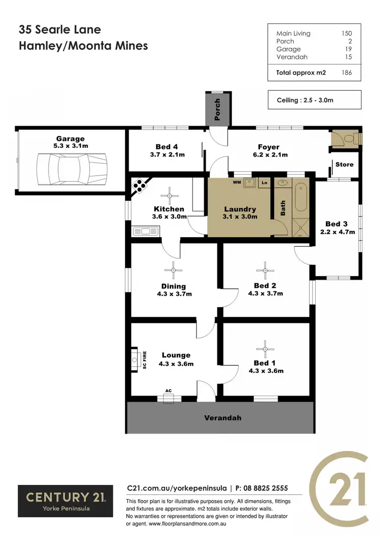 Floorplan of Homely house listing, 35 Searle Lane, Moonta Mines SA 5558