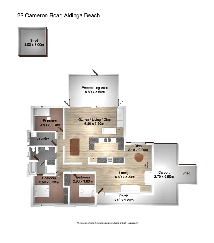 Floorplan of Homely house listing, 22 Cameron Road, Aldinga Beach SA 5173