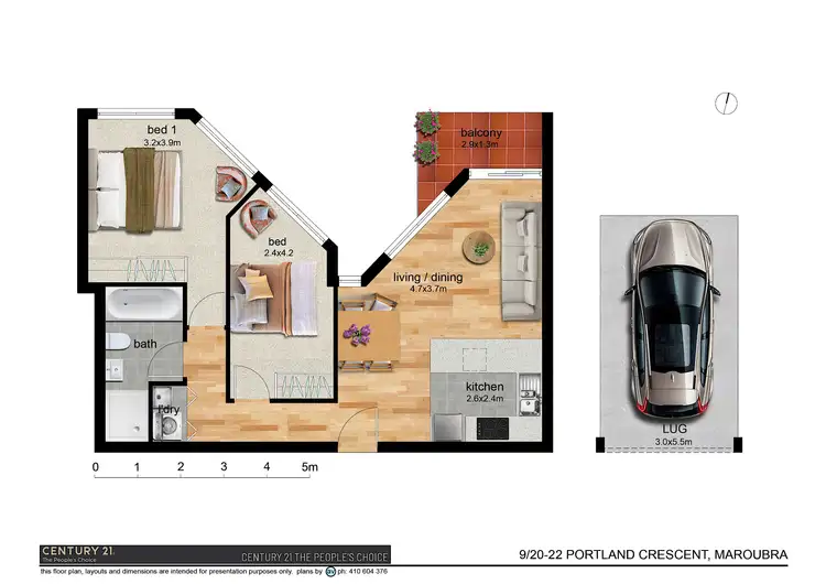 Floorplan of Homely apartment listing, 9/20-22 Portland Crescent, Maroubra NSW 2035