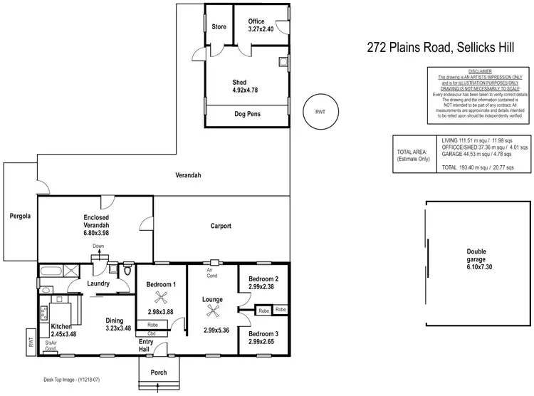 Floorplan of Homely rural property listing, 272 Plains Road, Sellicks Hill SA 5174