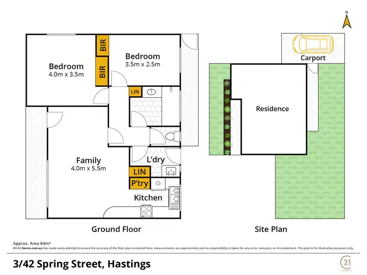Floorplan of Homely unit listing, 3/42 Spring Street, Hastings VIC 3915