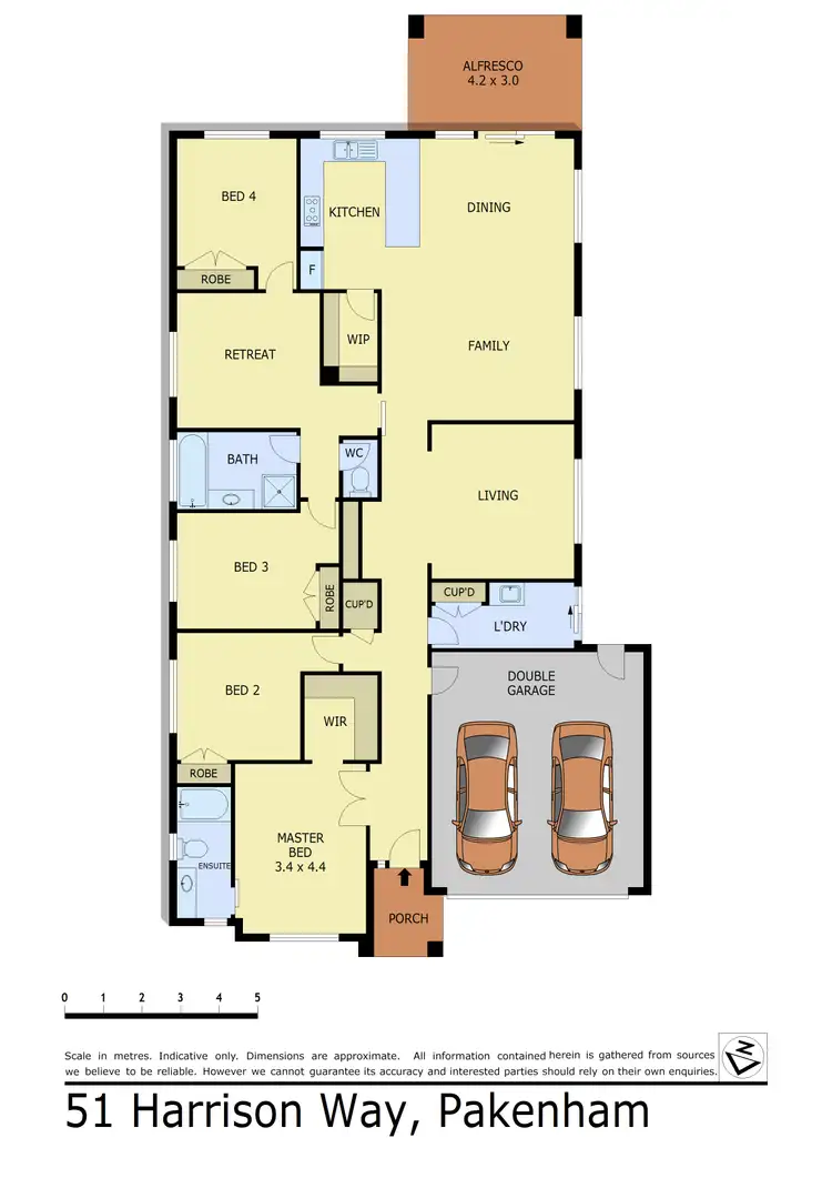 Floorplan of Homely house listing, 51 Harrison Way, Pakenham VIC 3810