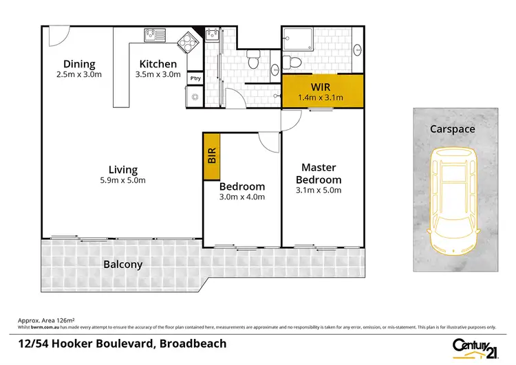 Floorplan of Homely apartment listing, 12/54 Hooker Boulevard, Mermaid Waters QLD 4218