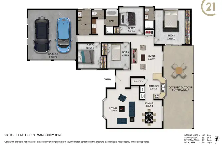 Floorplan of Homely house listing, 23 Hazeltine Court, Maroochydore QLD 4558