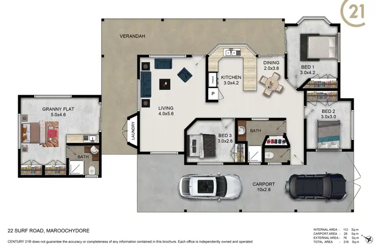 Floorplan of Homely house listing, 22 Surf Road, Maroochydore QLD 4558