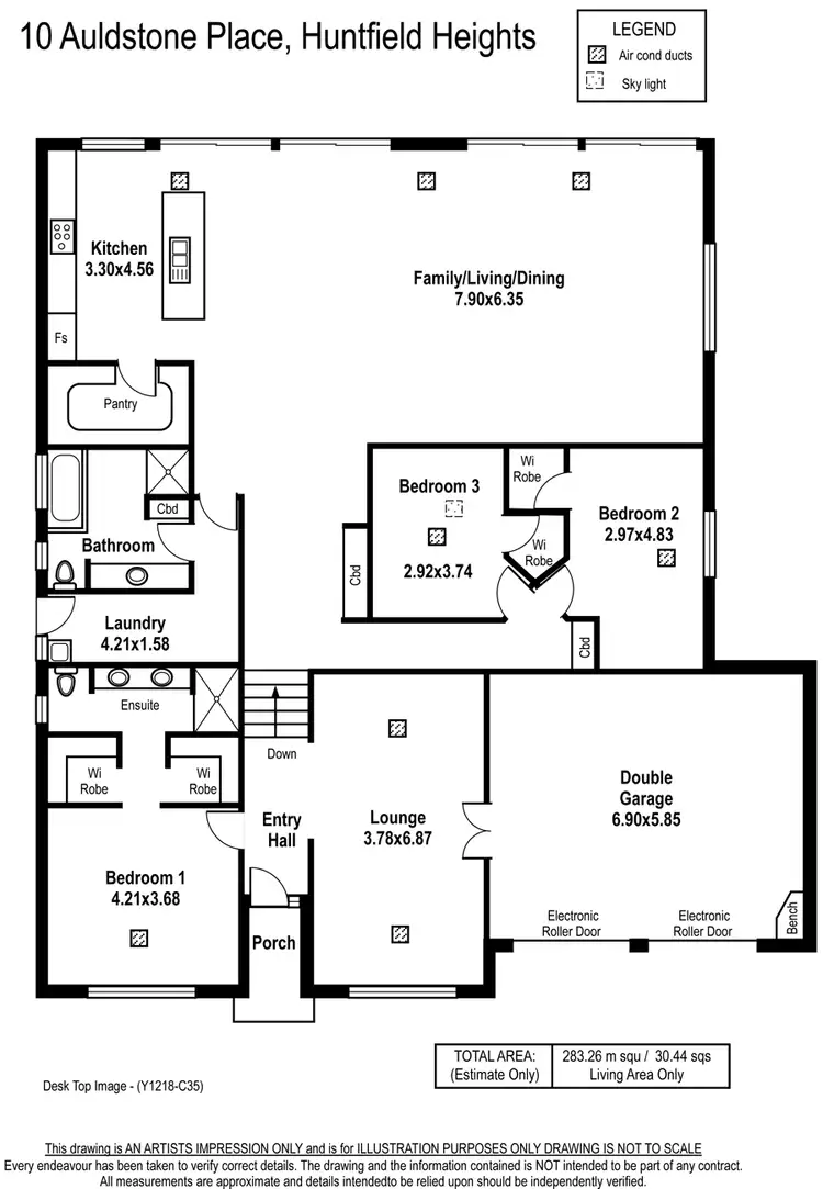 Floorplan of Homely house listing, 10 Auldstone Place, Huntfield Heights SA 5163