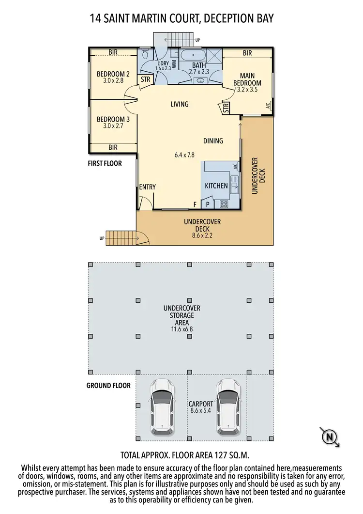 Floorplan of Homely house listing, 14 St Martin Court, Deception Bay QLD 4508