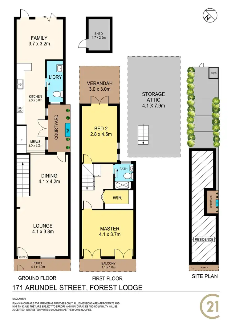 Floorplan of Homely terrace listing, 171 Arundel Street, Forest Lodge NSW 2037