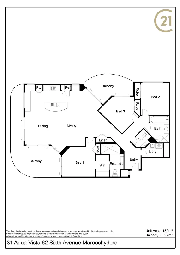 Floorplan of Homely unit listing, 31/62-64 Sixth Avenue, Maroochydore QLD 4558