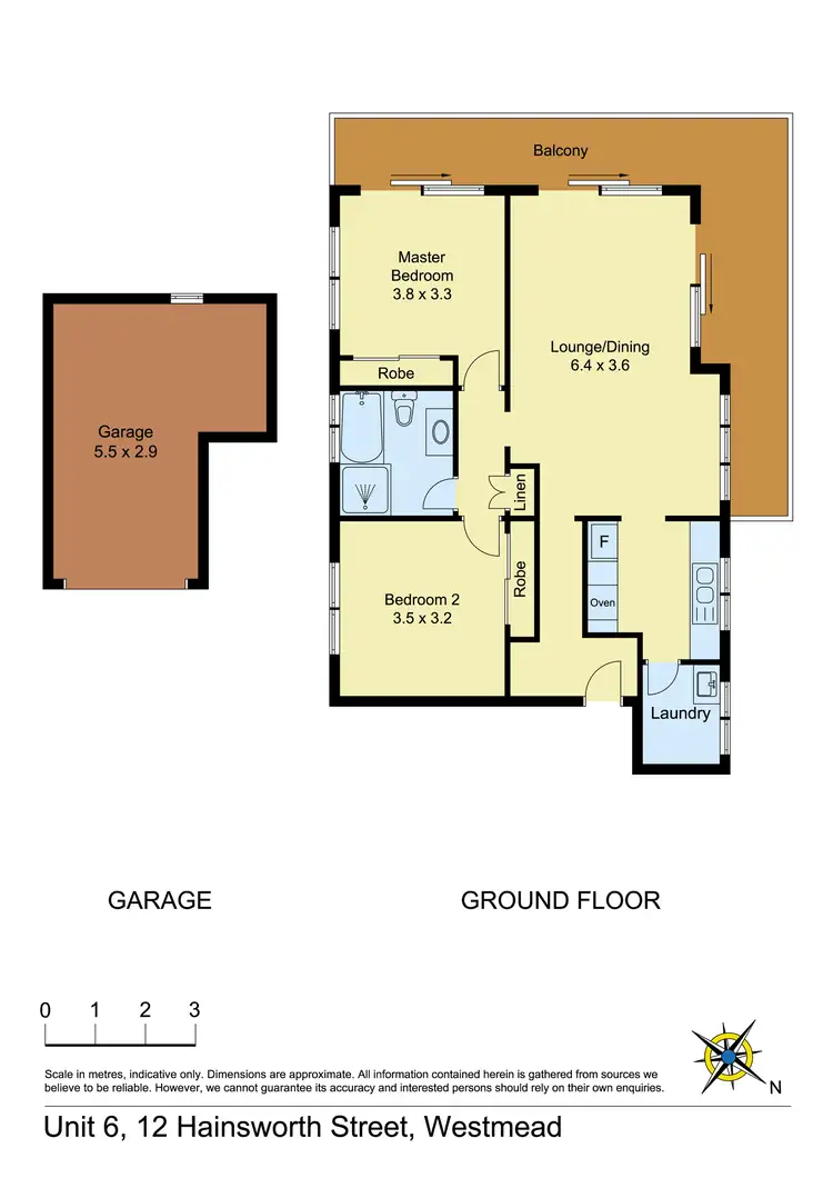Floorplan of Homely apartment listing, 6/12 Hainsworth Street, Westmead NSW 2145