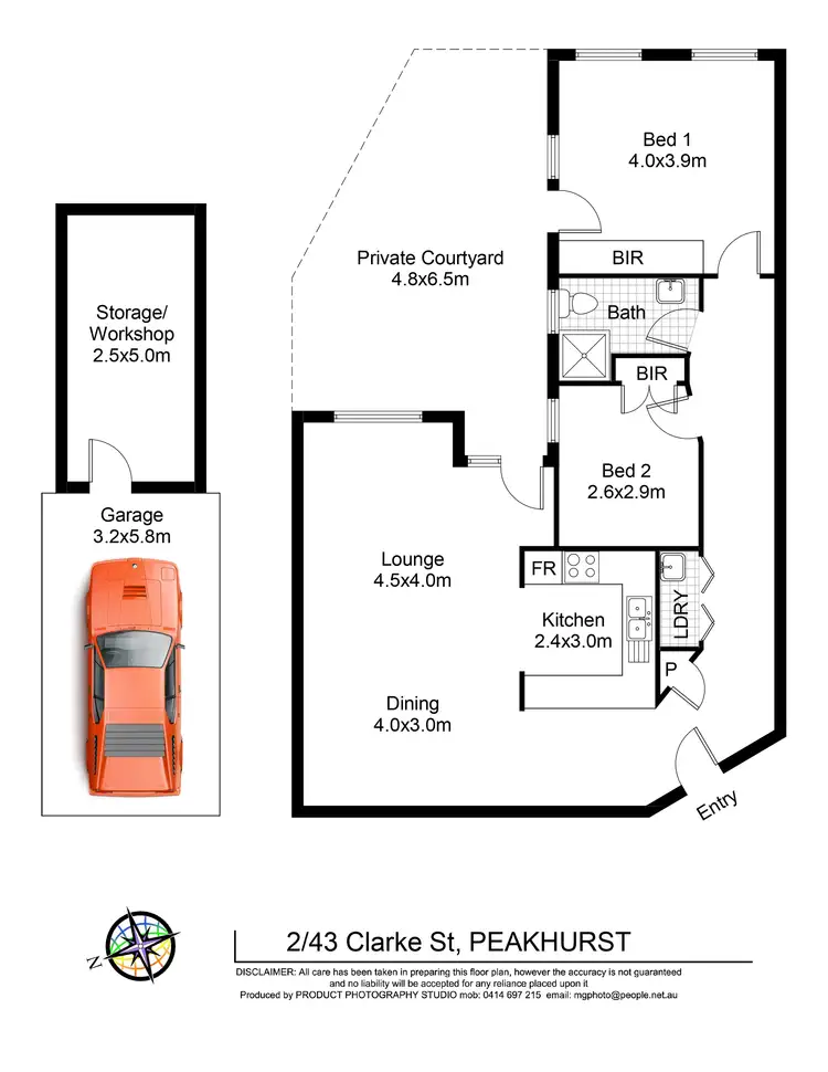 Floorplan of Homely villa listing, 2/43-47 Clarke Street, Peakhurst NSW 2210