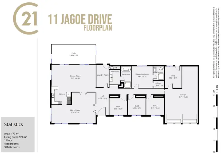 Floorplan of Homely house listing, 11 Jagoe Drive, Kelso NSW 2795