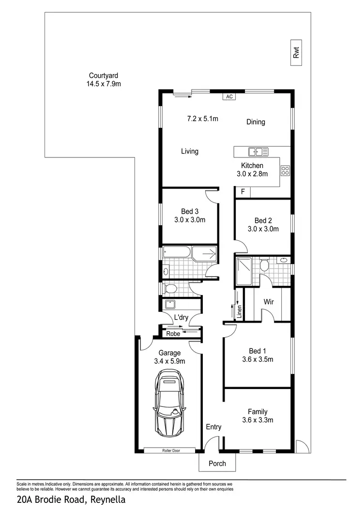 Floorplan of Homely house listing, 20A Brodie Road, Reynella SA 5161