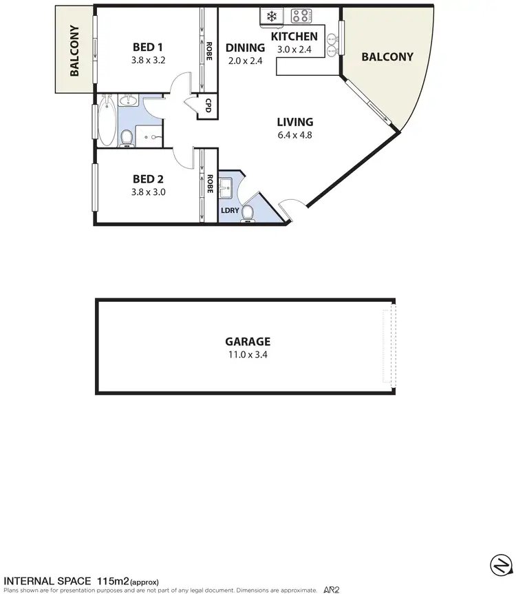 Floorplan of Homely apartment listing, 24/12-14 Clubb Cr, Miranda NSW 2228