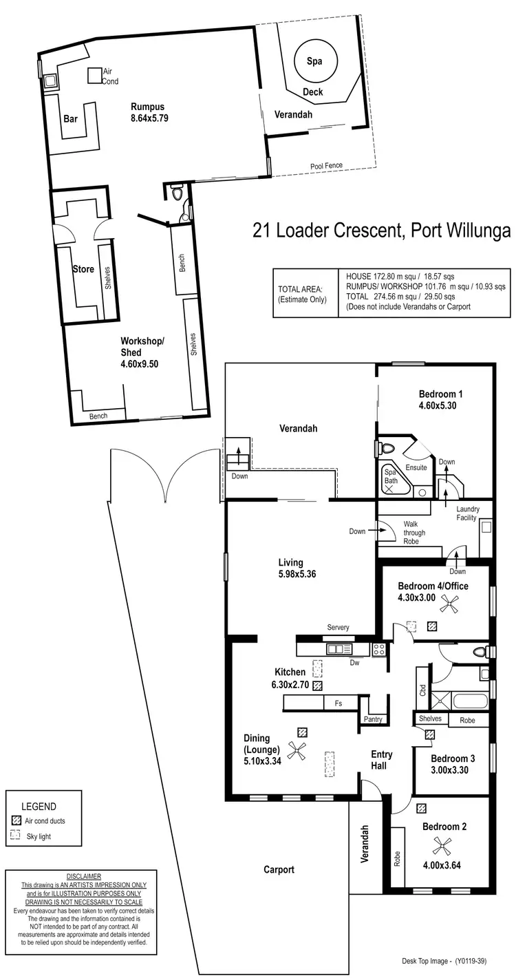 Floorplan of Homely house listing, 21 Loader Crescent, Port Willunga SA 5173