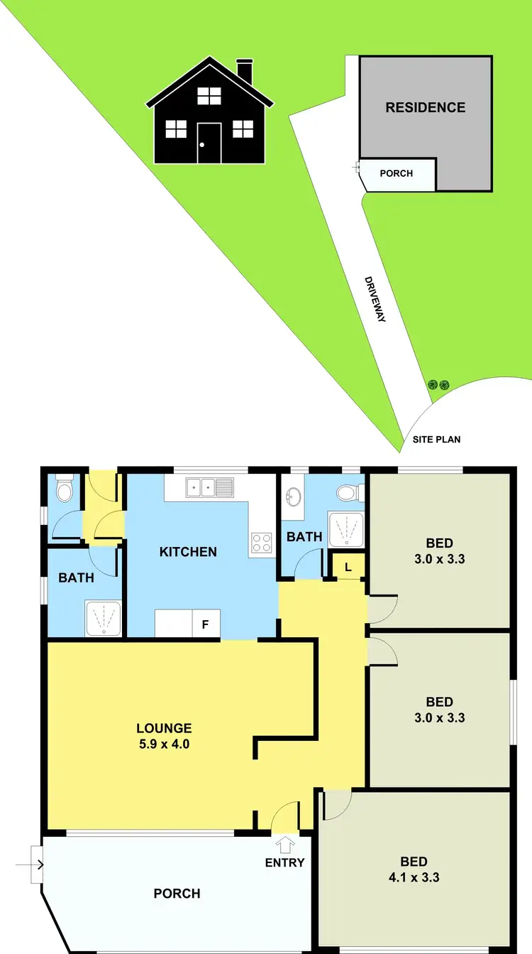 Floorplan of Homely house listing, 7 Lincoln Court, Noble Park VIC 3174