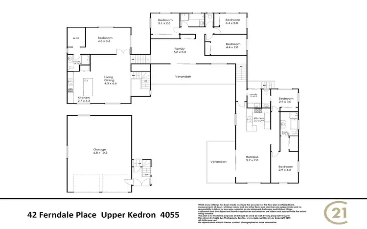 Floorplan of Homely house listing, 42 Ferndale Place, Upper Kedron QLD 4055