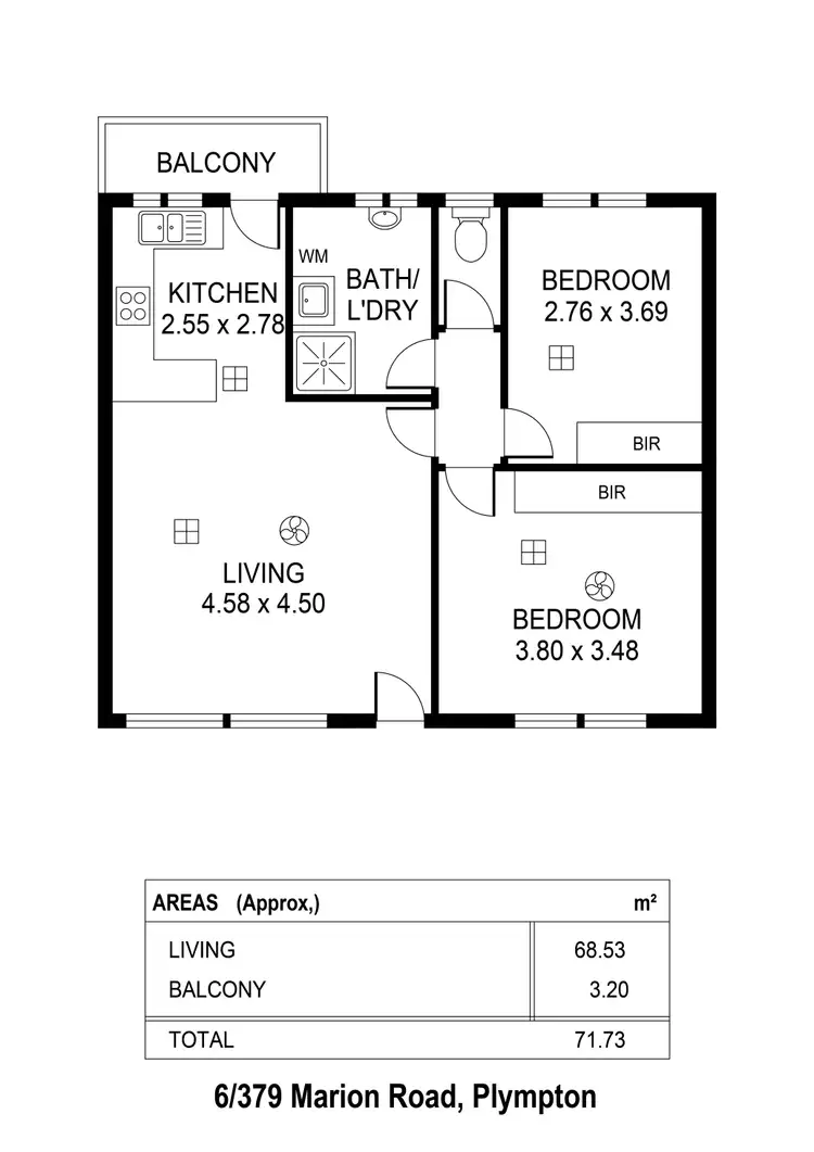 Floorplan of Homely apartment listing, 6/379 Marion Rd, Plympton SA 5038