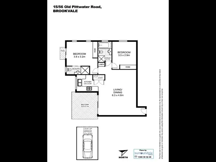 Floorplan of Homely apartment listing, 15/56 - 58 Old Pittwater Road, Brookvale NSW 2100