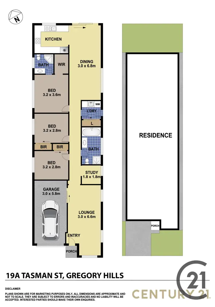 Floorplan of Homely semi-detached listing, 19A Tasman Street, Gregory Hills NSW 2557