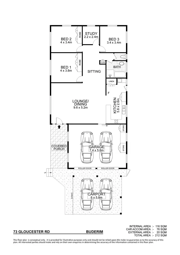 Floorplan of Homely house listing, 73 Gloucester Road, Buderim QLD 4556