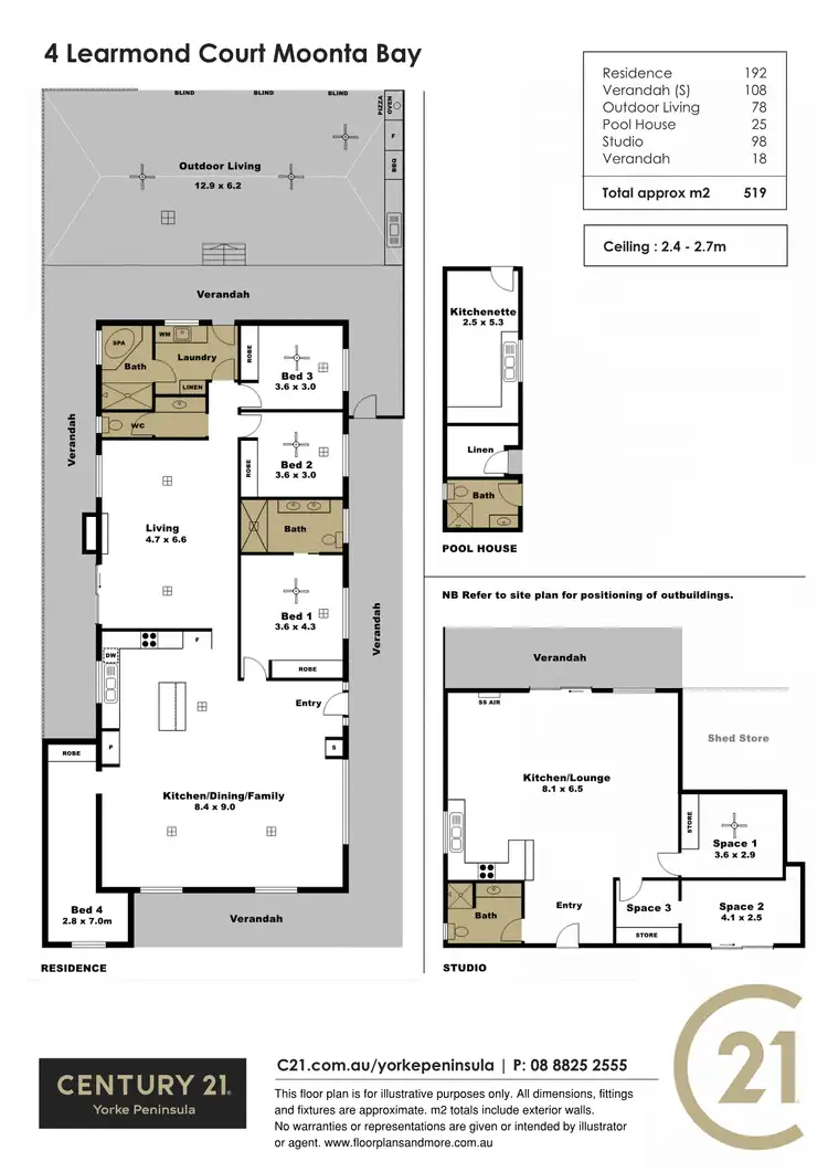 Floorplan of Homely house listing, 4 Learmond Court, Moonta Bay SA 5558