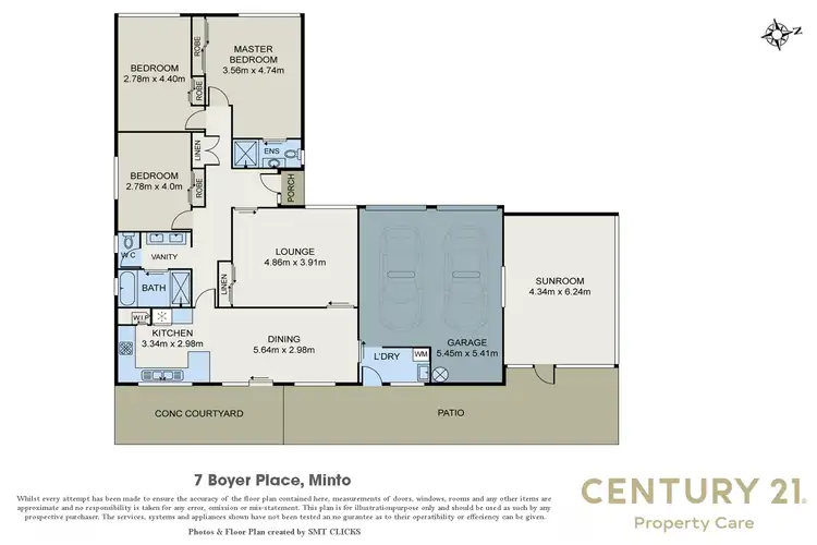 Floorplan of Homely house listing, 7 Boyer Place, Minto NSW 2566