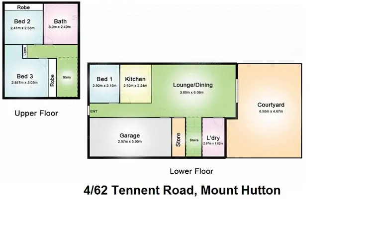 Floorplan of Homely townhouse listing, 4/62 Tennent Road, Mount Hutton NSW 2290