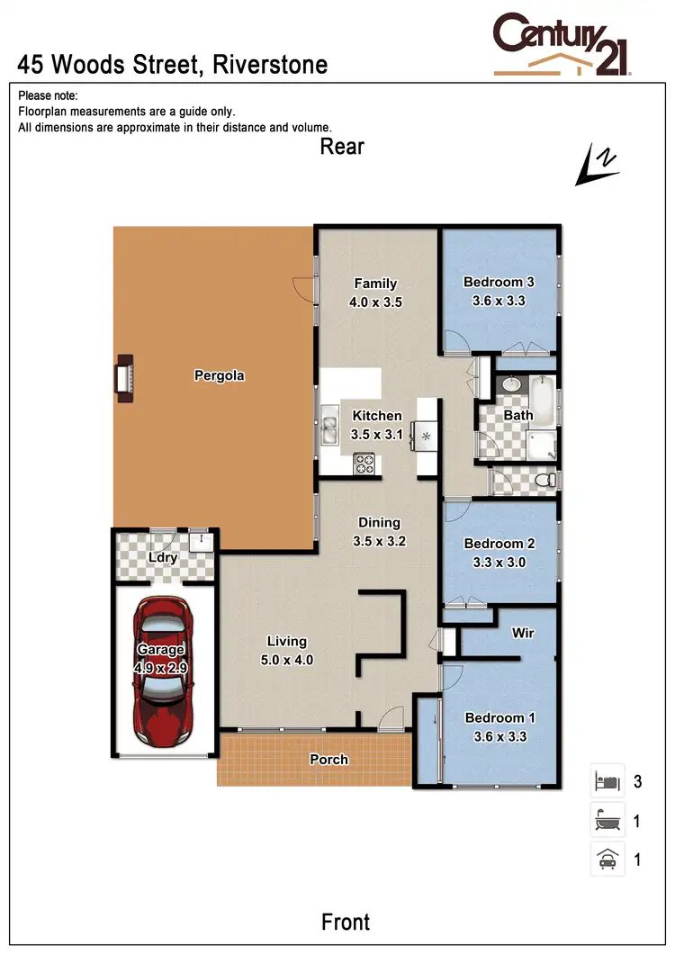 Floorplan of Homely house listing, 45 Woods Street, Riverstone NSW 2765
