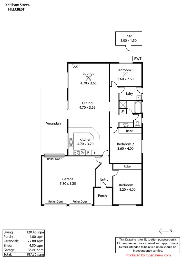 Floorplan of Homely house listing, 10 Kelham Street, Hillcrest SA 5086