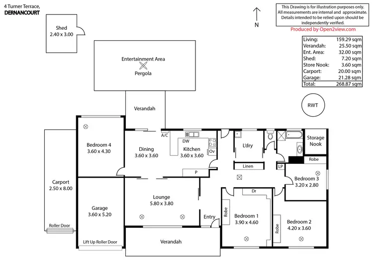Floorplan of Homely house listing, 4 Turner Terrace, Dernancourt SA 5075