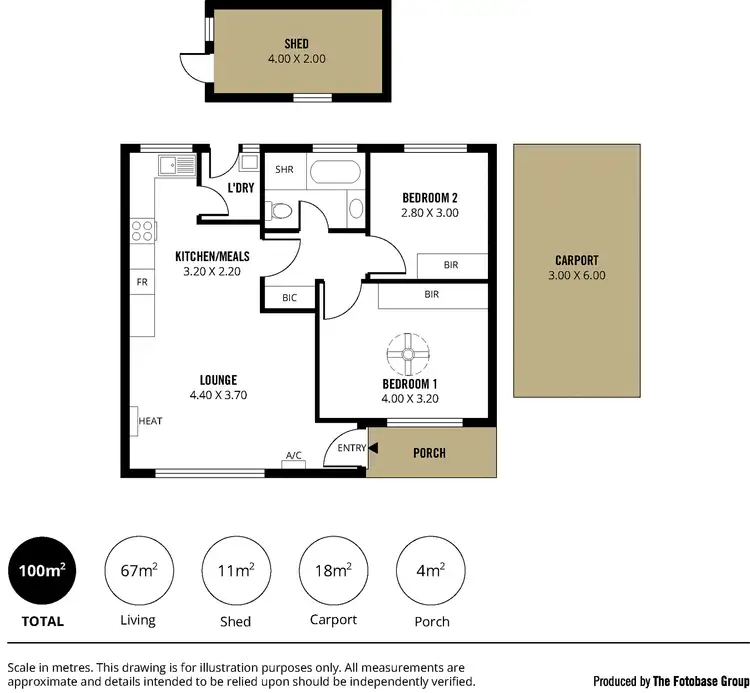 Floorplan of Homely unit listing, 2/97 Valley Road, Hope Valley SA 5090