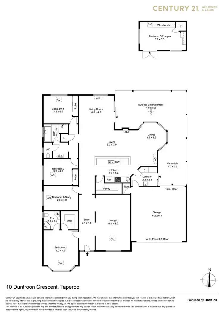 Floorplan of Homely house listing, 10 Duntroon Crescent, Taperoo SA 5017