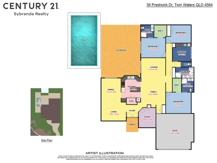 Floorplan of Homely house listing, 38 Prestwick Drive, Twin Waters QLD 4564
