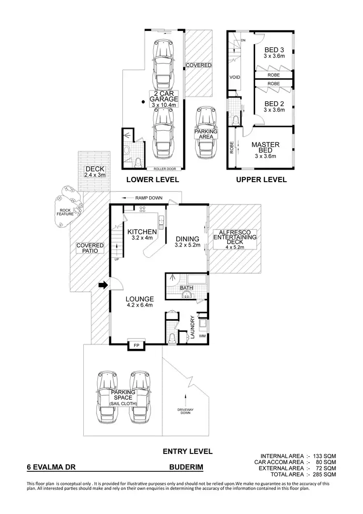 Floorplan of Homely house listing, 6 Evalma Drive, Buderim QLD 4556