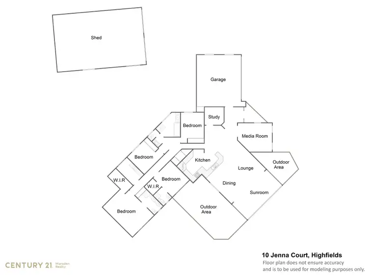 Floorplan of Homely house listing, 10 Jenna Court, Highfields QLD 4352