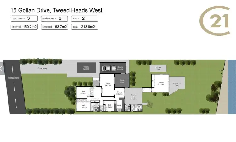 Floorplan of Homely house listing, 15 Gollan Drive, Tweed Heads West NSW 2485