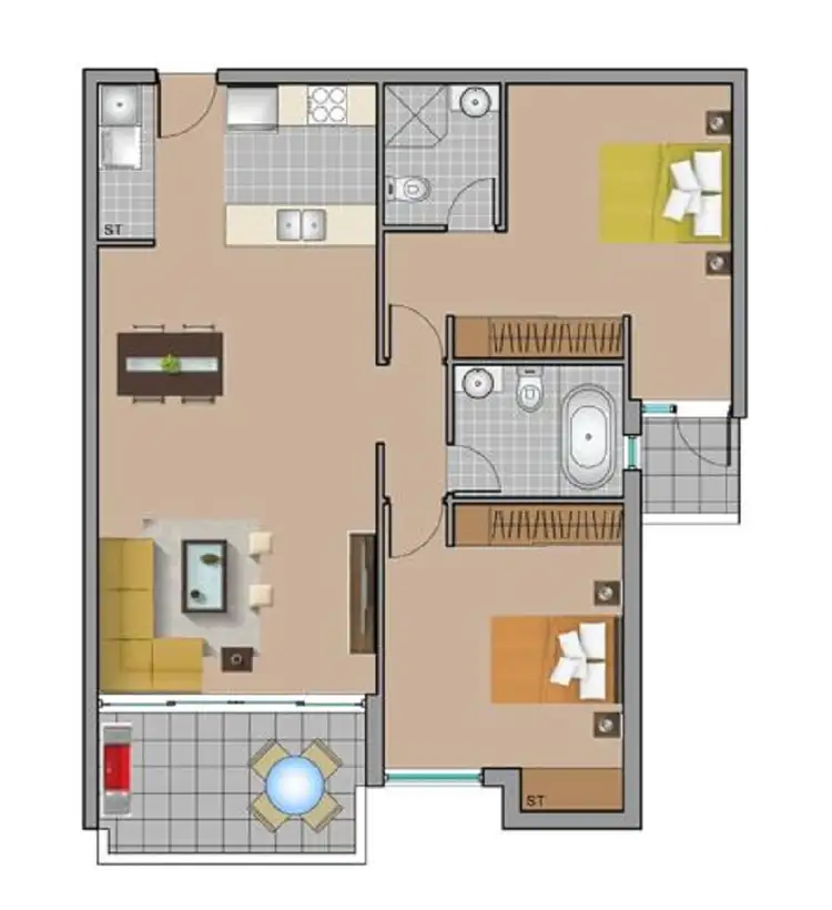 Floorplan of Homely apartment listing, 154/3-17 Queen Street, Campbelltown NSW 2560