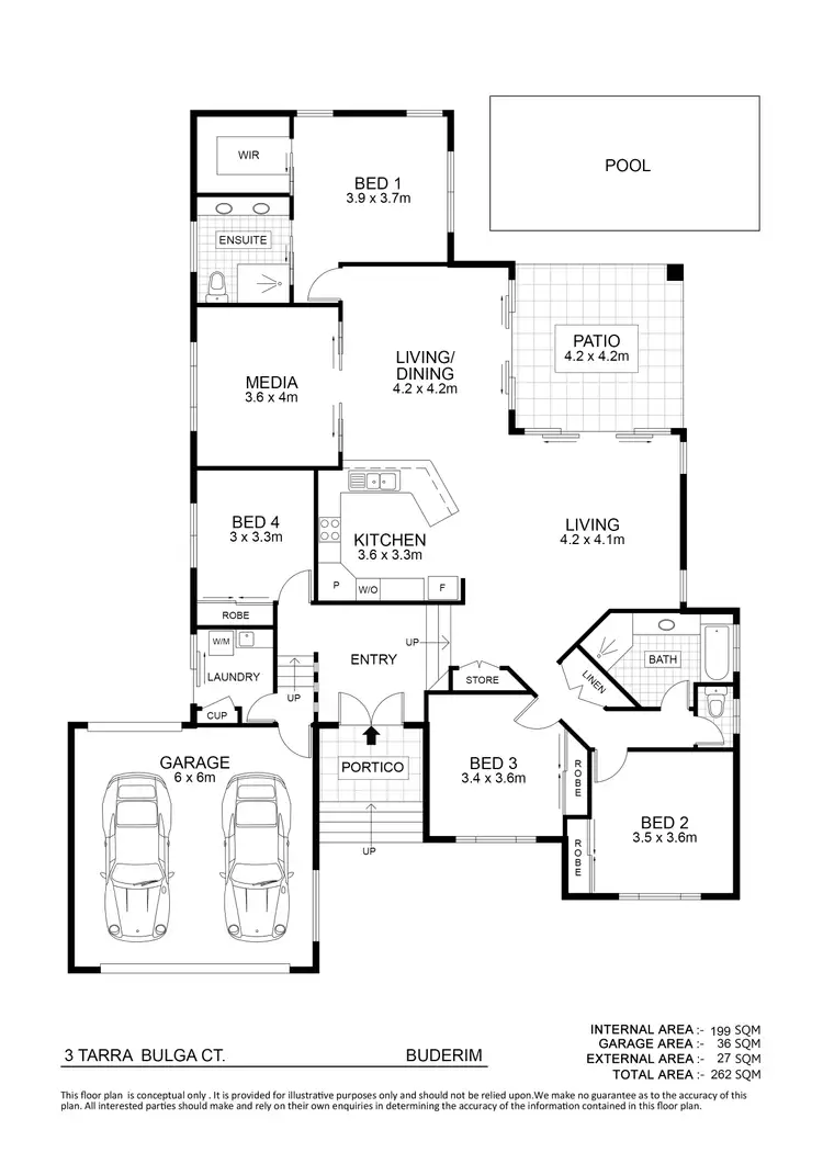 Floorplan of Homely house listing, 3 Tarra-Bulga Court, Buderim QLD 4556