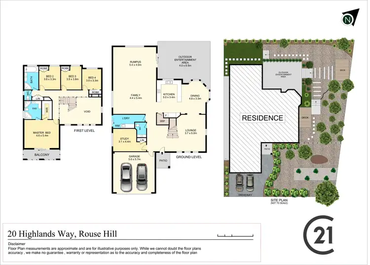 Floorplan of Homely house listing, 20 Highlands Way, Rouse Hill NSW 2155