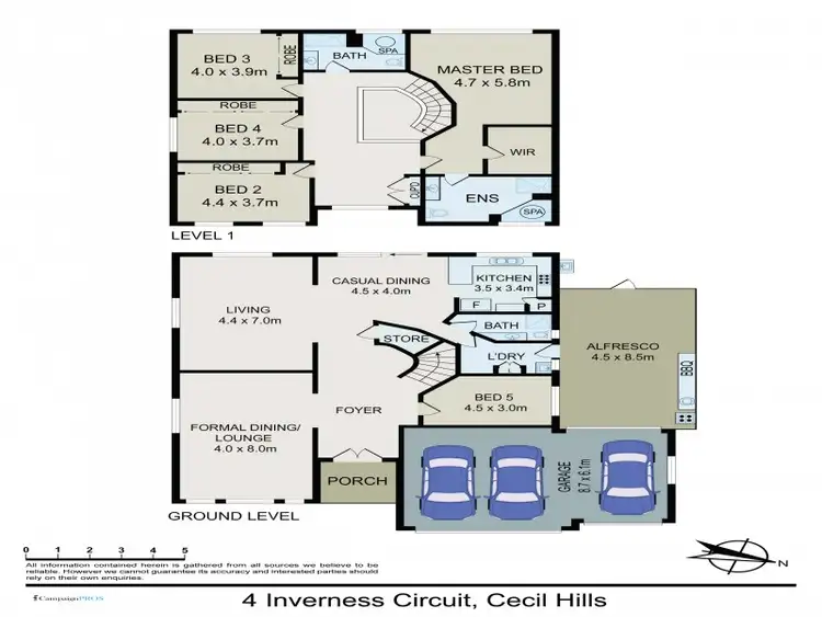 Floorplan of Homely house listing, 4 Inverness Circuit, Cecil Hills NSW 2171