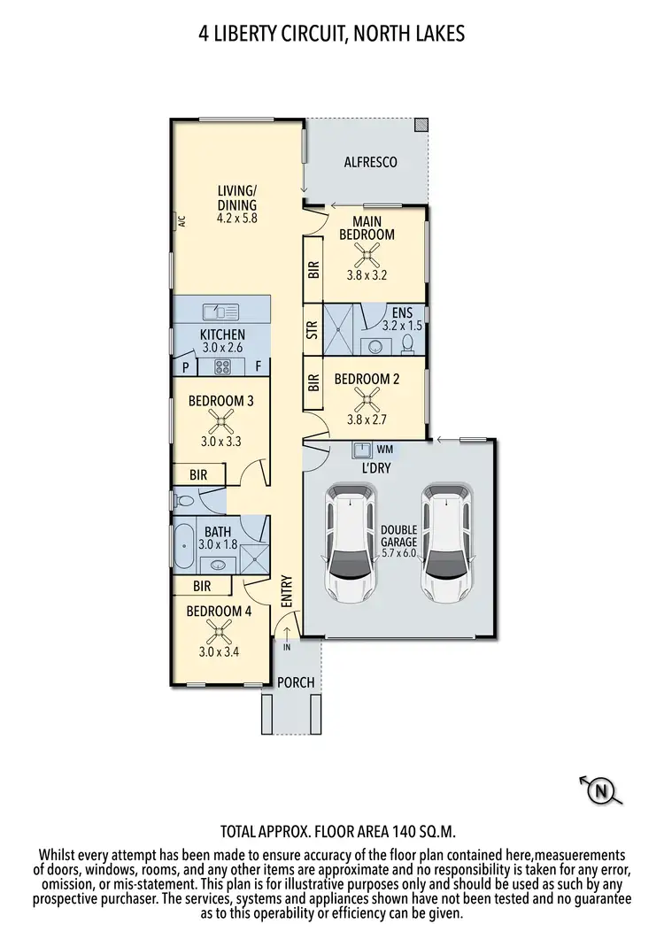 Floorplan of Homely house listing, 4 Liberty Circuit, North Lakes QLD 4509